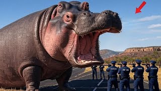 Brave Dog Fights Giant Hippo to Protect His Home | Heart-Stopping Real Rescue #survival #animals