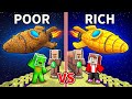 JJ and Mikey: POOR vs RICH Spaceship Battle in Minecraft - Maizen
