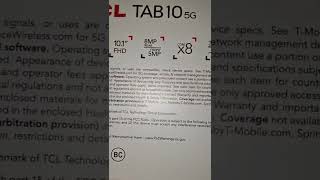 Brand New TCL TAB 10 5G from metro by T-Mobile/Interstate Wireless