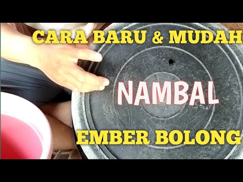 cara unik tambal bak / ember BOCOR dengan streafoam II mudah,efektif dan anti bocor serta tahan lama. 