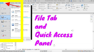 File Tab & Quick Access Ribbon | Quick Access Ribbon in Revit | File tab in revit