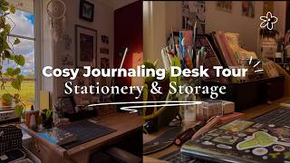 Cosy Journaling Desk Tour 🤎 | Stationery Organisation & Journal Setup