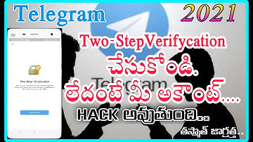 How To Do Two-Step Verification On TELEGRAM Account in Telugu 2021 |Two-Step verification OnTelegram