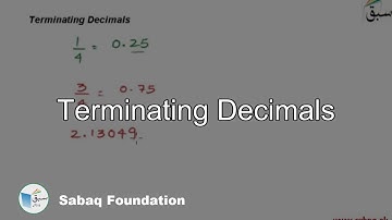 Terminating Decimals, Math Lecture | Sabaq.pk