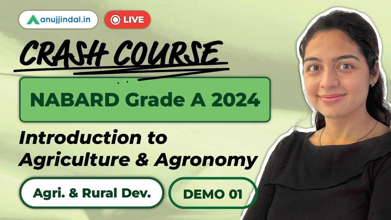 NABARD Grade A 2024 Free Crash Course | Introduction to Agriculture ...