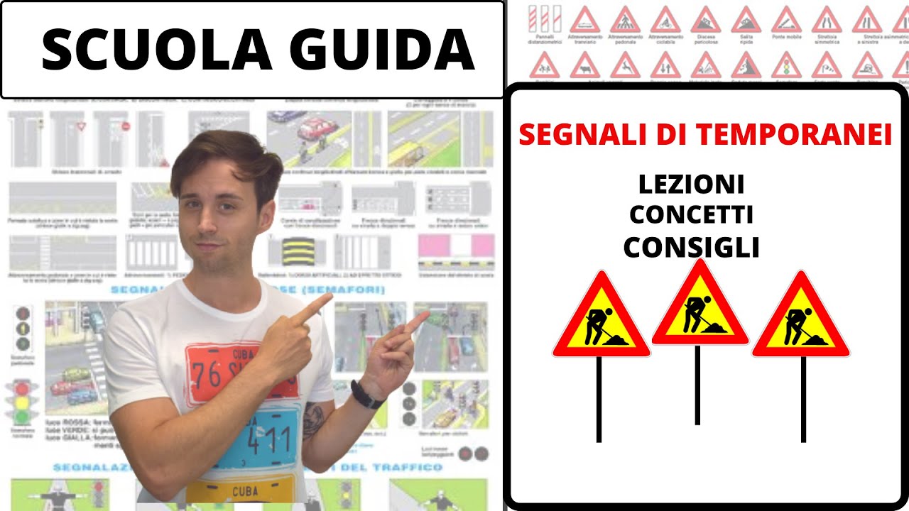 Segnali temporanei per lavori in corso - autoscuola serena - marco zennaro