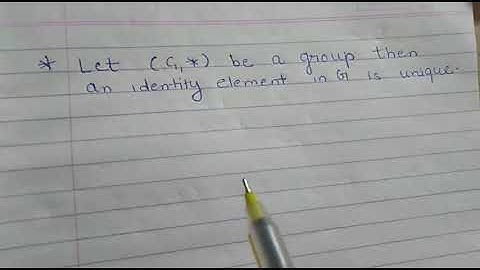 Every Group have unique identity element Proof