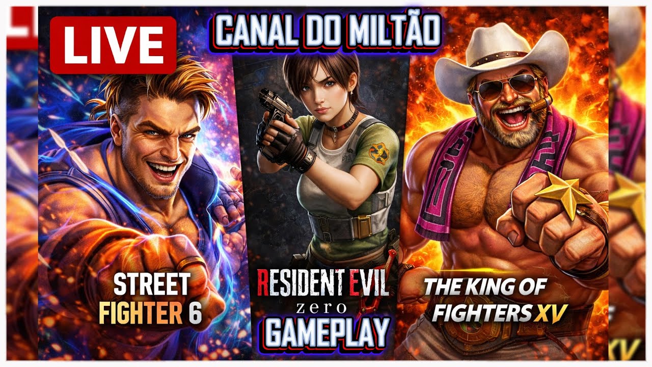 LIVE DE GAMEPLAY: RESIDENT EVIL ZERO PARTE FINAL / KOF XV / SF6 + BATE PAPO