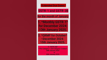 Extend the due dates of GSTR-1 and GSTR-3B for the month of January. #gsttax #gstr1 #gstr3b