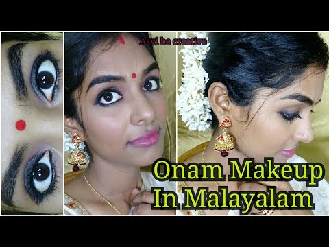 Repeat Onam Makeup Look In Malayalam Simple Hairstyle With Jasmine