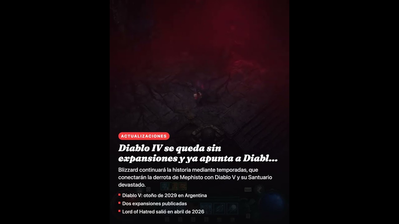 Diablo IV se queda sin expansiones y ya apunta a Diablo V