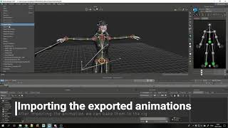 03 Importing Dekker's skeletal animations and transferring (baking) them to Motion Builder rig