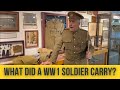 What did a ww1 soldier carry in his pack