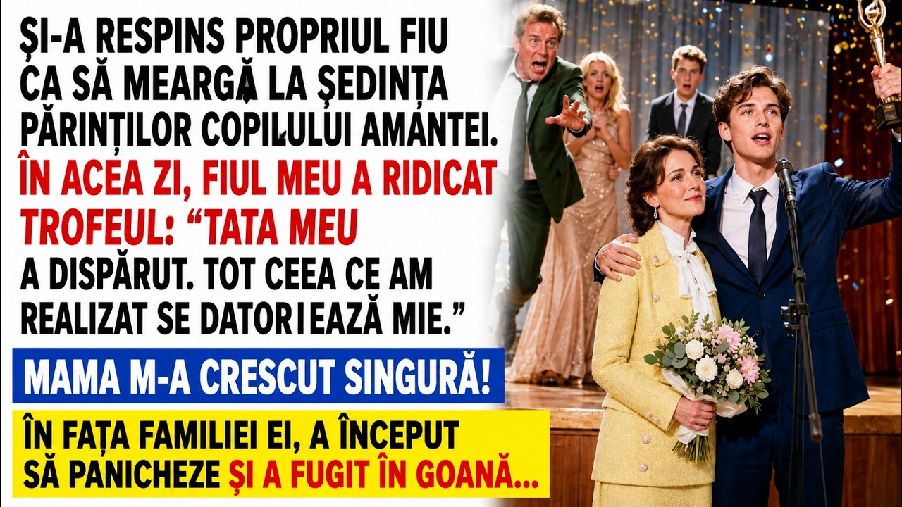 În ziua în care soțul meu stătea la o ședință cu profesorii pentru copilul primei lui iubiri, fiul meu urca pe scenă ca șef de promoție al întregului stat. Când l-am sunat să-i spun să vină, am...