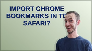 Apple: Import Chrome bookmarks in to Safari?