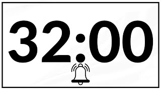 32 Minute Timer | With Alarm | Study & Focus