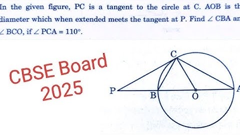 In the given figure, PC is a tangent to the circle at C. AOB is the diameter which when extended ...
