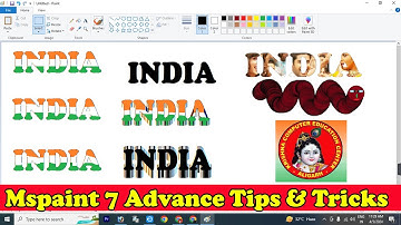 Mspaint 7 advance tips and trick | mspaint drawing | ms paint me gradient colour kaise banaye