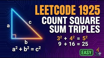 Solving LeetCode #1925: Count Square Sum Triples | Daily DSA (Day 1) Pt.2
