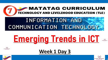 TLE Grade 7 Quarter 1 - ICT Week 1 Part 2 - Emerging Trends in ICT