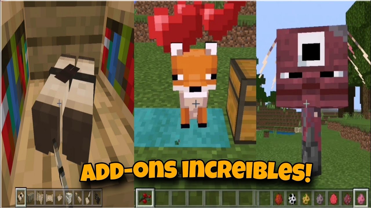 Minecraft: Top 3 Addons Increibles Para Minecraft Pe/Bedrock - YouTube