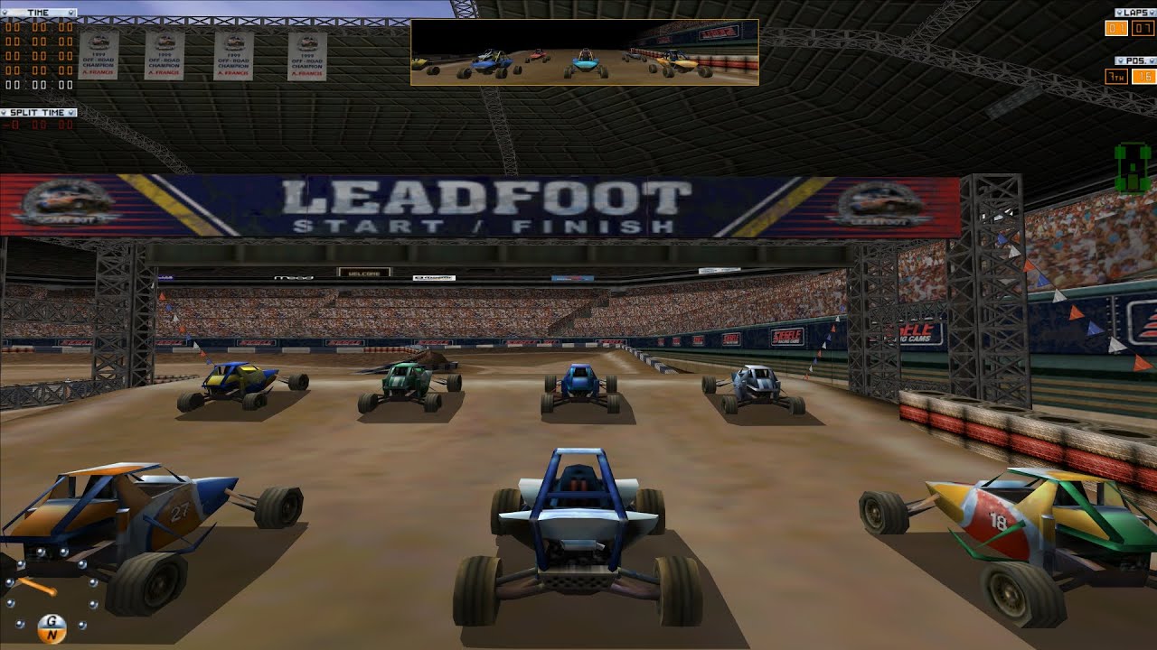 PC Retrogaming Leadfoot Stadium Offroad Racing 2001 BRACKEN BOWL