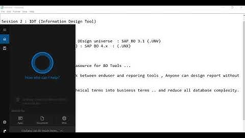 SAP Business Object | BOXI | Session 2 | Information Design Tool