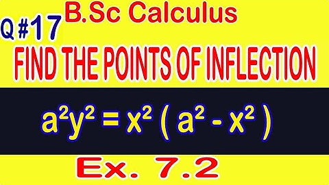 Find the points of inflection of the curves(Bsc Calculus chapter 7 exercise 7.2) (Q.No 17)