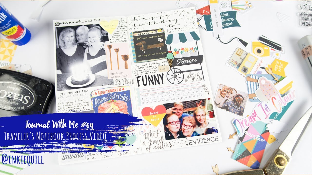 Journal With Me #04 ~ Traveler's Notebook + + + LET'S GET INKIE