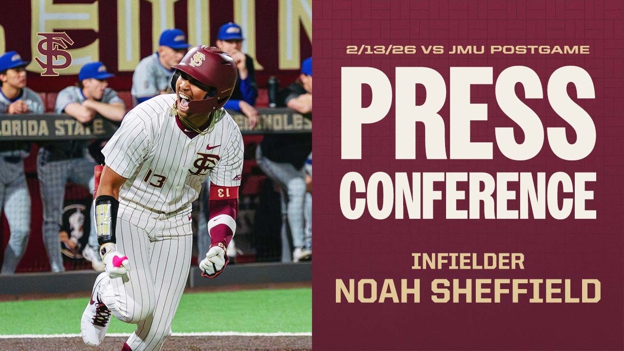Image related to FSU Baseball | INF Noah Sheffield Postgame Press Conference (2/13/26 vs JMU)