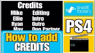 How to add Sharefactory Credits screen to your videos