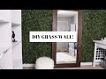 DIY CHEAP GRASS WALL | Glam Room / Office Decor