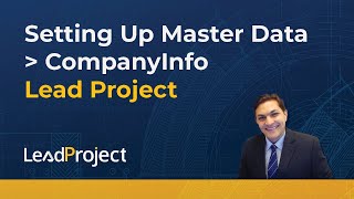 Setting Up MasterData -- Company Information In Lead Project Budget Template