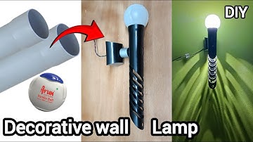 How to make a fancy and decorative wall lamp from pvc pipe #diy #pvc #howto