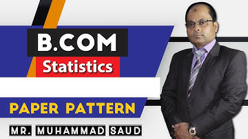 B. Com Statistics Paper Pattern in Urdu/Hindi by Sir Saud - Statistics