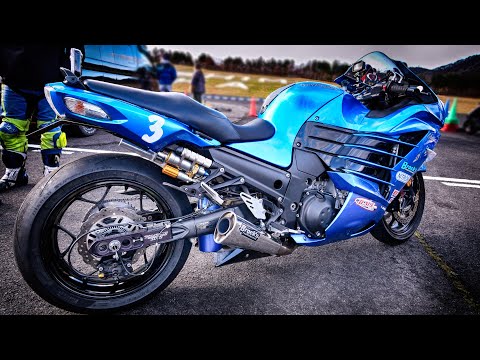 水色 Kawasaki ZX-14R Custom Drag Racer - YouTube