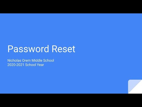 Password Reset