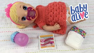 Feeding Baby Alive Vintage Orange Doll Juice Messy