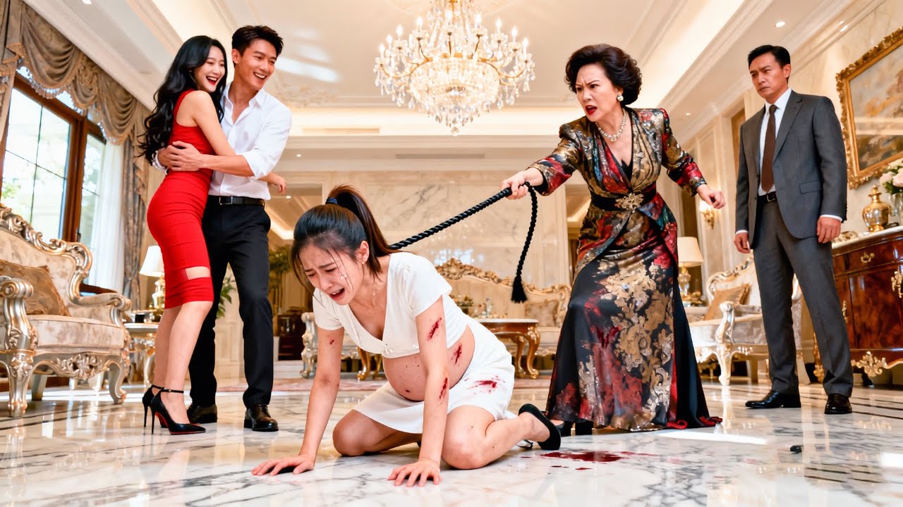 Pregnant girl slapped 20x, thrown to old man—no one knows baby’s CEO’s! They kneel!