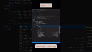 Tutorial Digital Clock - Mini Project Javascript #shorts #programming #javascript #tutorial screenshot 1