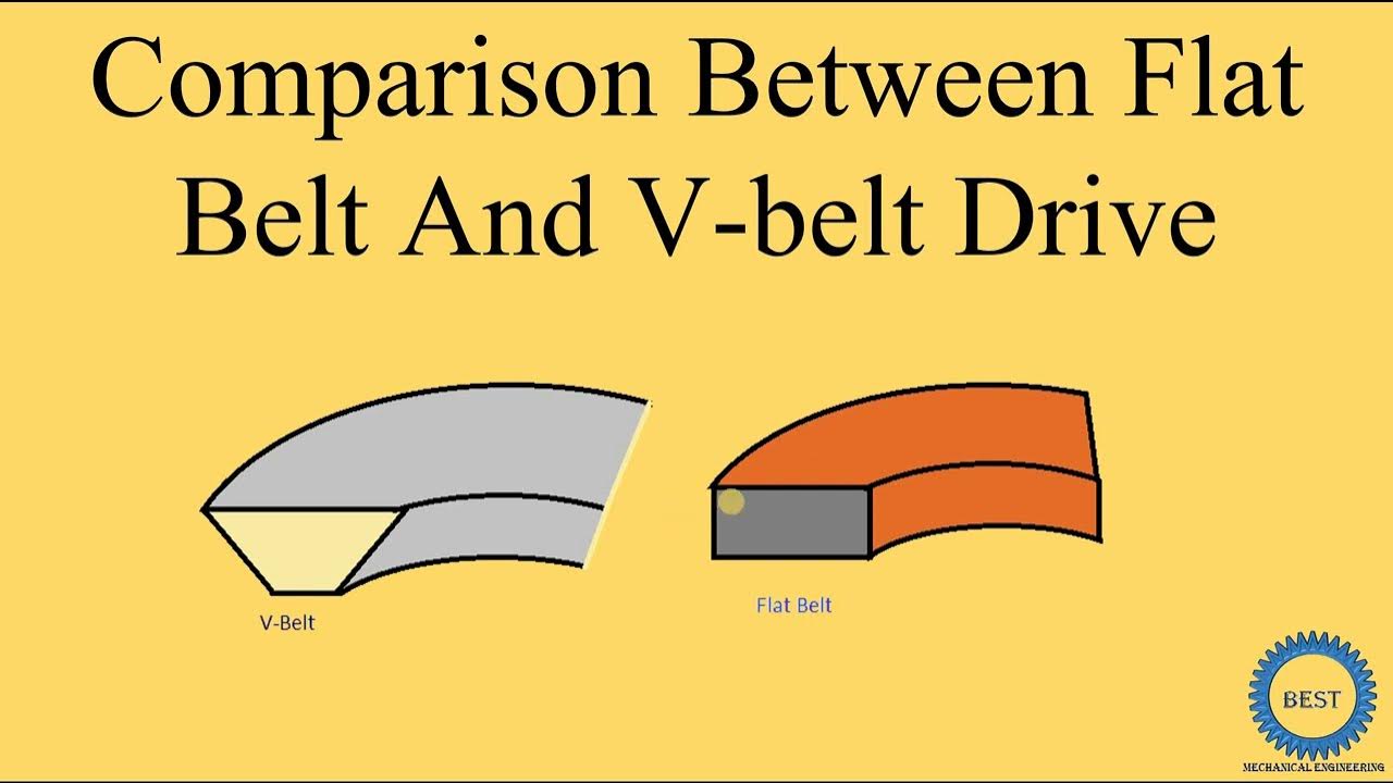 Comparison Between Flat Belt And V Belt Drive YouTube
