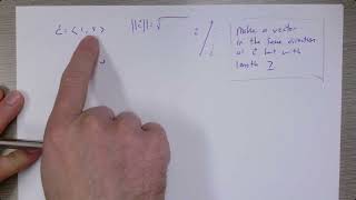 vectors - notes 8 - arbitrary length vector in a direction