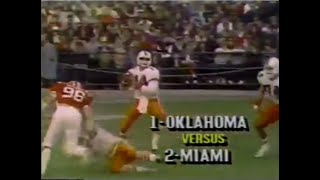 1986 CBS Sports promo college football Oklahoma / Miami