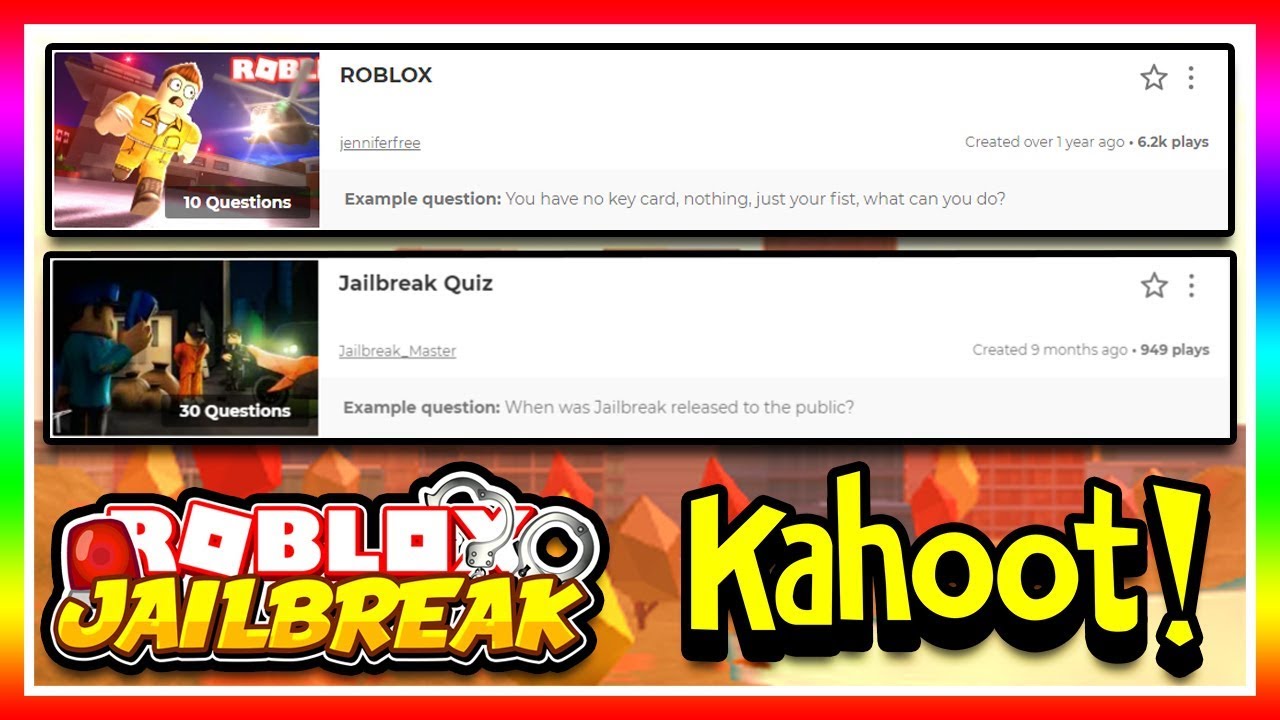 Roblox Jailbreak KAHOOT WINTER UPDATE SOON St Jude Charity 