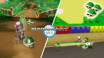 Every item in MARIO KART WII is a TRIPLE GREEN SHELL with TOADETTE | Mario Kart Hack | Request
