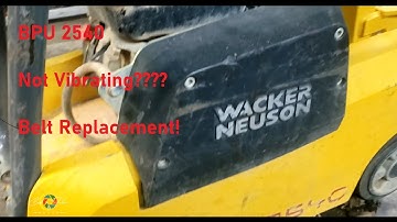 WACKER NUESON BPU 2540 Not Vibrating | BPU2540 Belt Replacement |