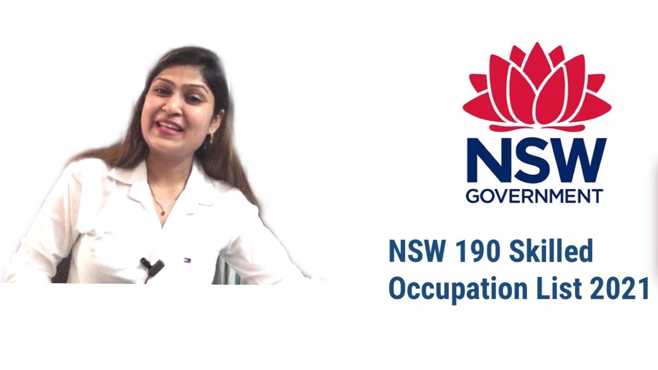 NSW 190 updated occupation list YouTube