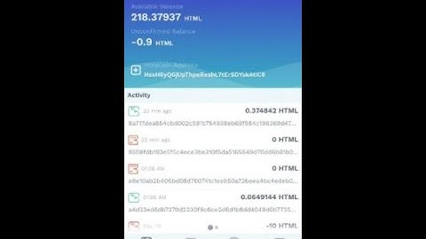 Althash Blockchain Wallet on Android - Creating & Sending HRC20 tokens