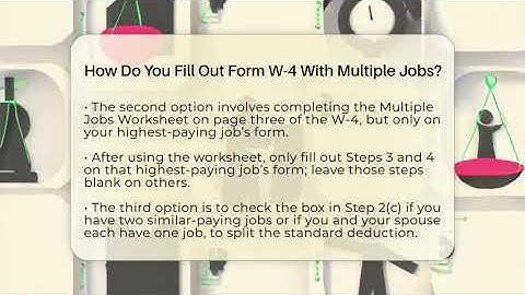 How Do You Fill Out Form W-4 With Multiple Jobs? - Your Paycheck Planner
