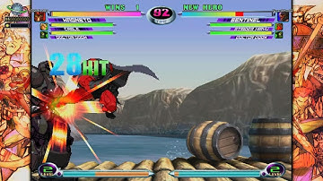 Mvc2 Magneto Rom infinite on standing Sentinel
